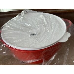 Tupperware Thatsa Bowl Jumbo 59 Cup 14L Mega Burnt Orange With White Lid